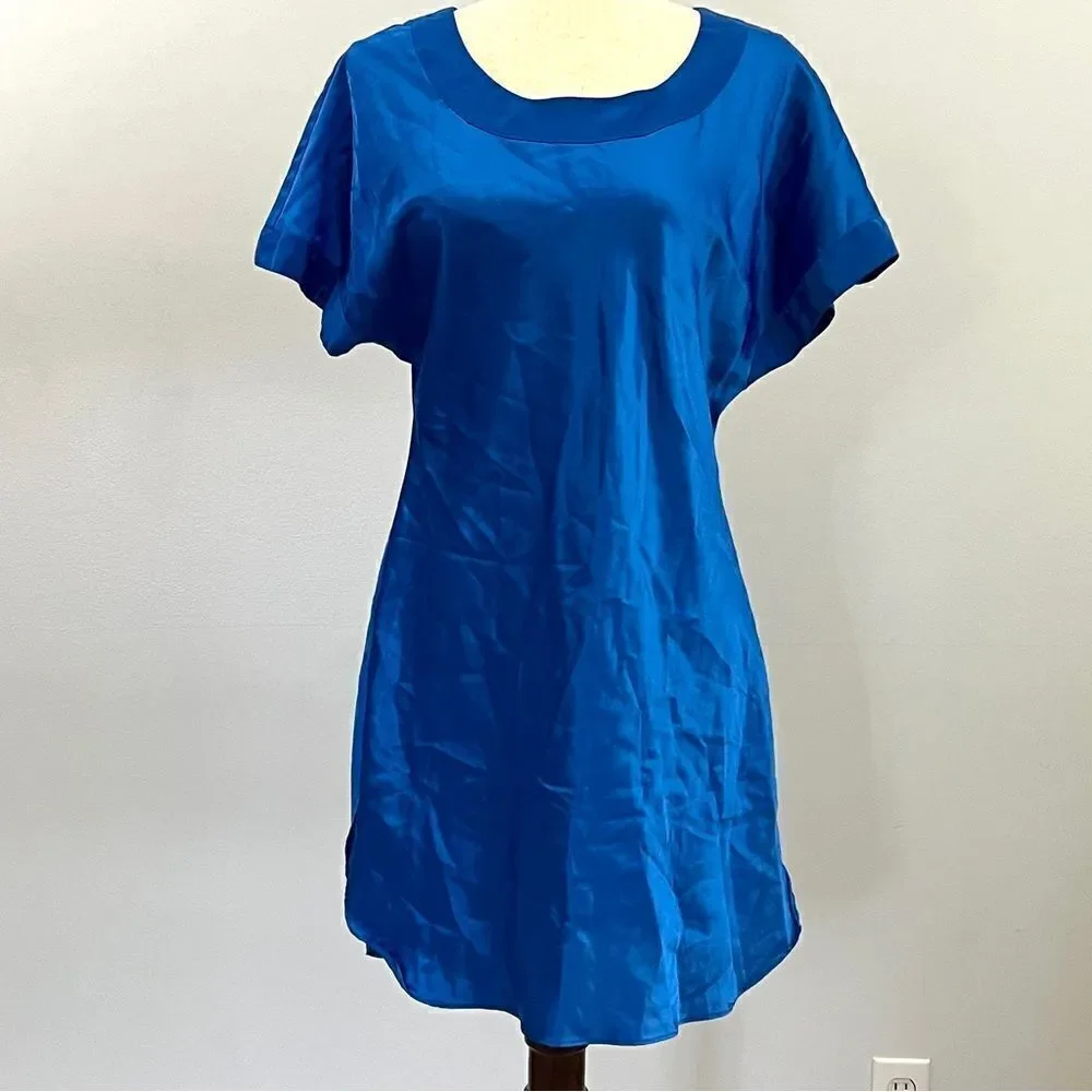 Vintage Victoria’s Secret Gold Label Royal Blue Chemise Slip Dress Nightie P/S